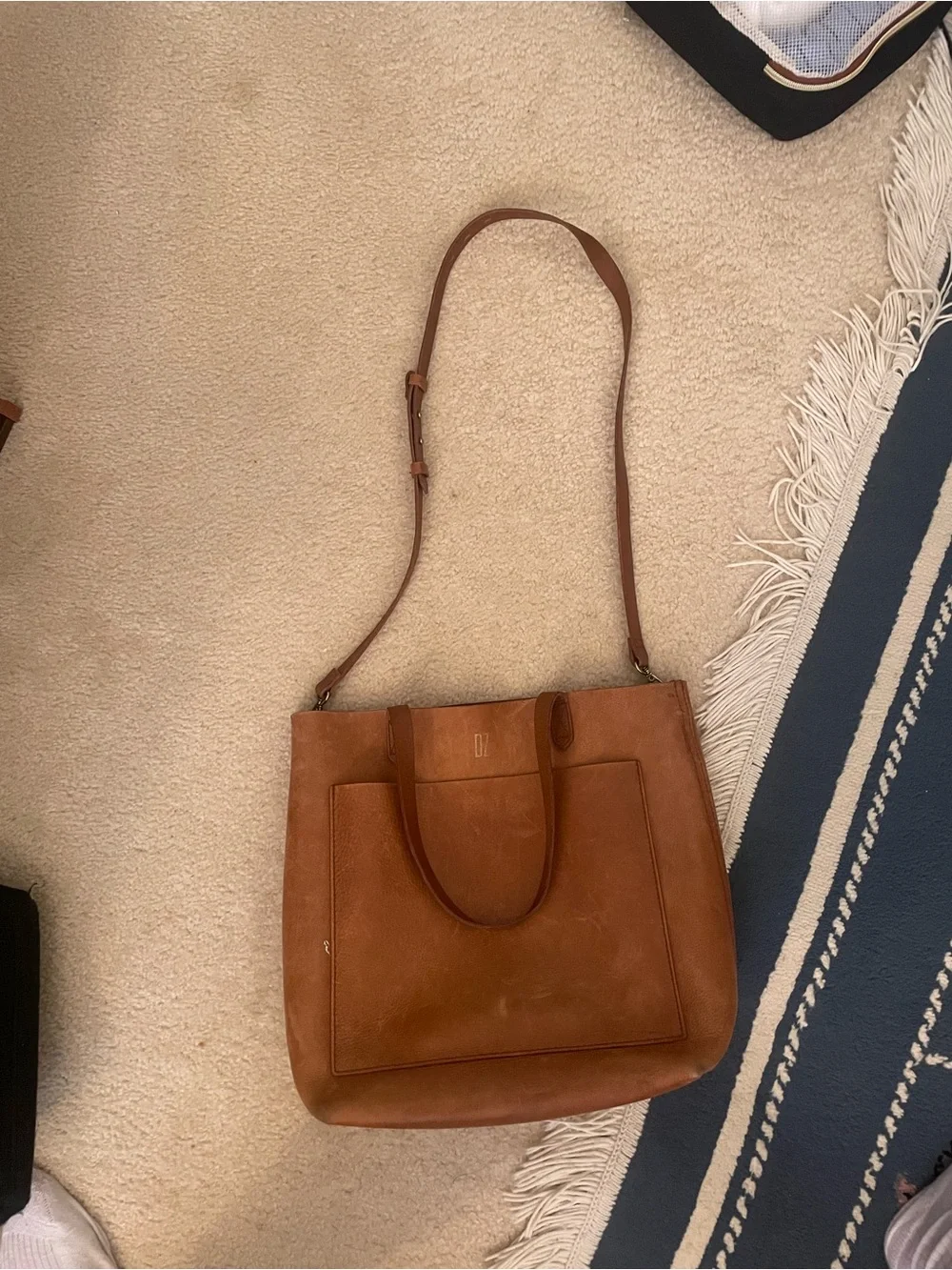 Monogrammed Madewell Leather Bag